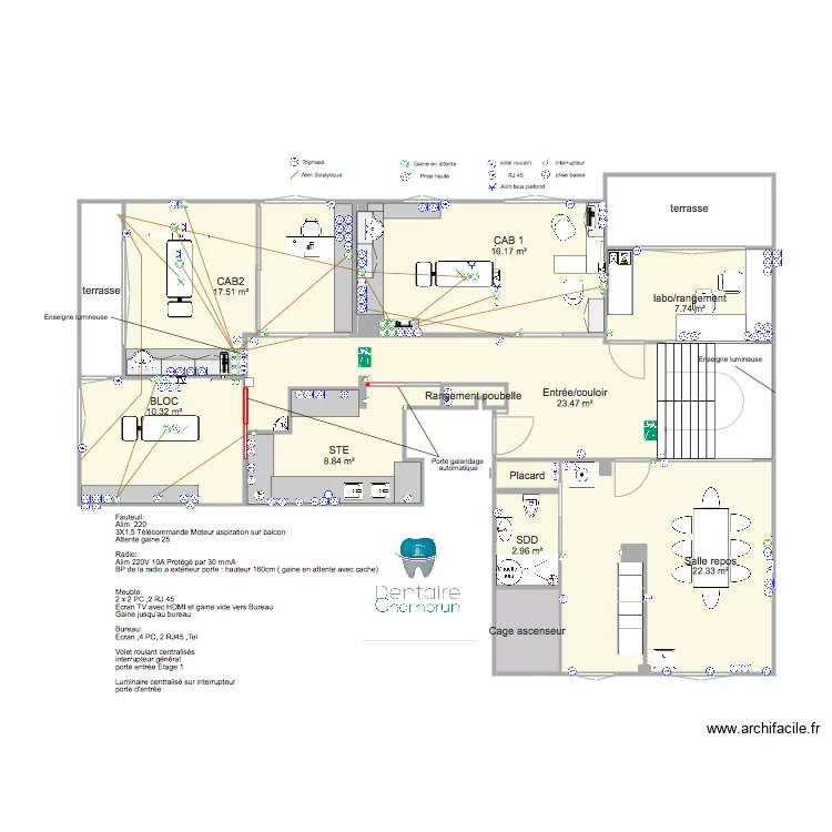 STE MODIFIE. Plan de 