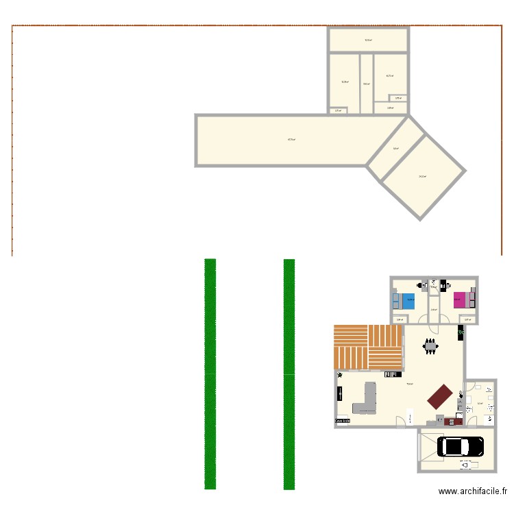 nico 3. Plan de 25 pièces et 314 m2