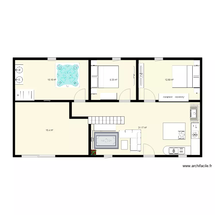 petite maison. Plan de 