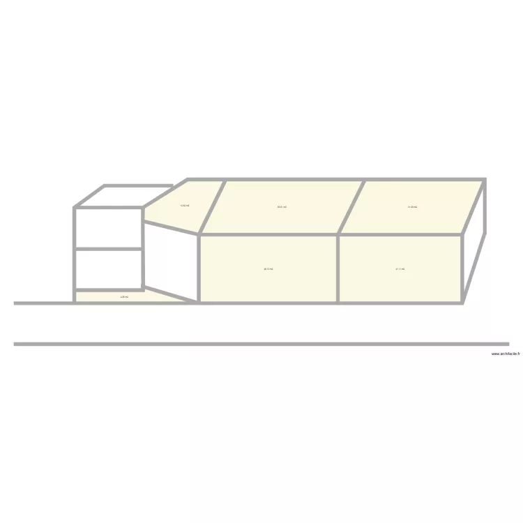 hangar facade. Plan de hangar facade. Plan de