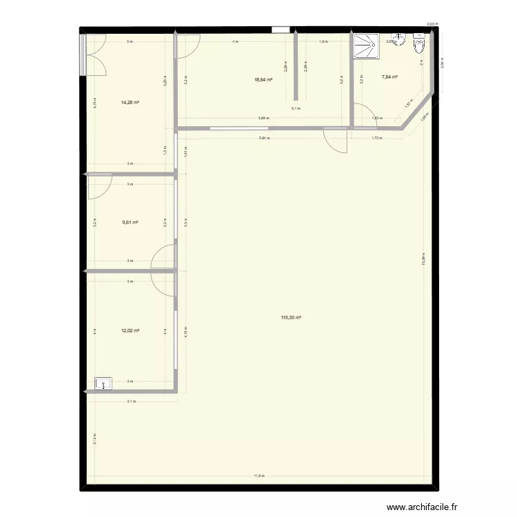 Bureaux. Plan de Bureaux. Plan de