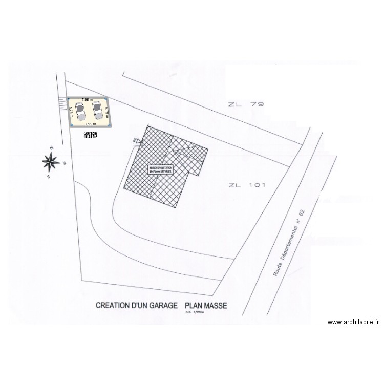 plan garage perso. Plan de 0 pièce et 0 m2