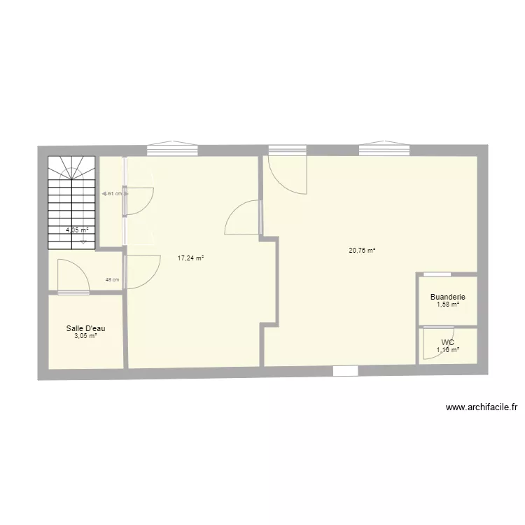 vielle maison moins disant. Plan de 