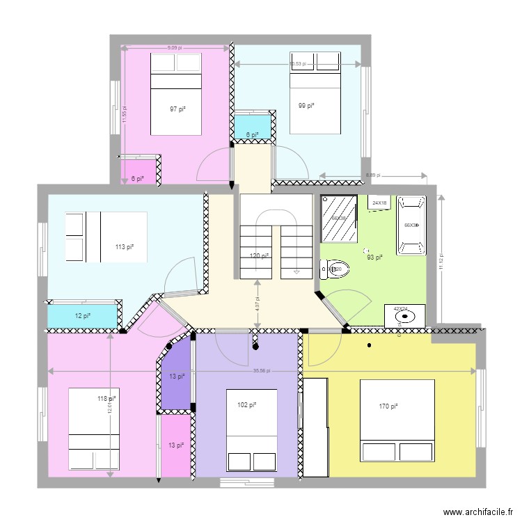 etag2 chablis5. Plan de 0 pièce et 0 m2