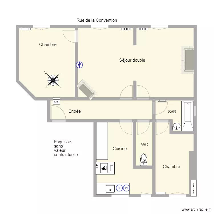 58 Convention A204. Plan de 