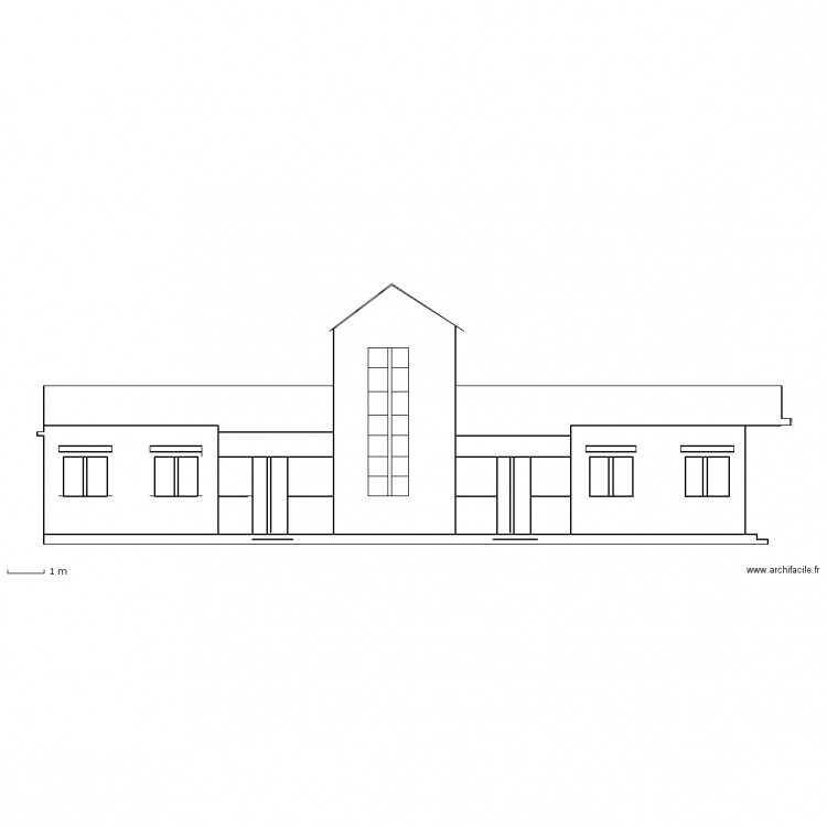 façade  principale. Plan de 0 pièce et 0 m2