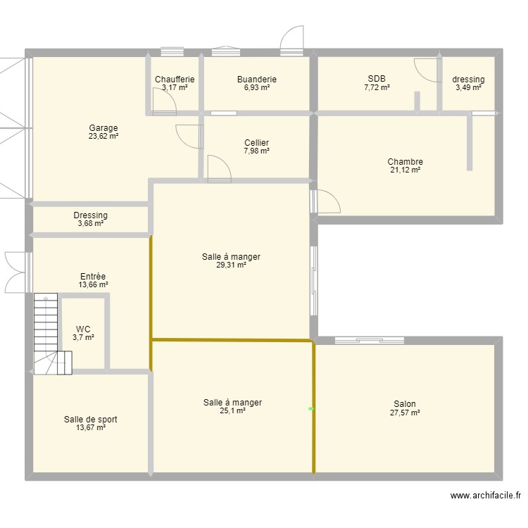 Maison principale 2. Plan de 14 pièces et 191 m2