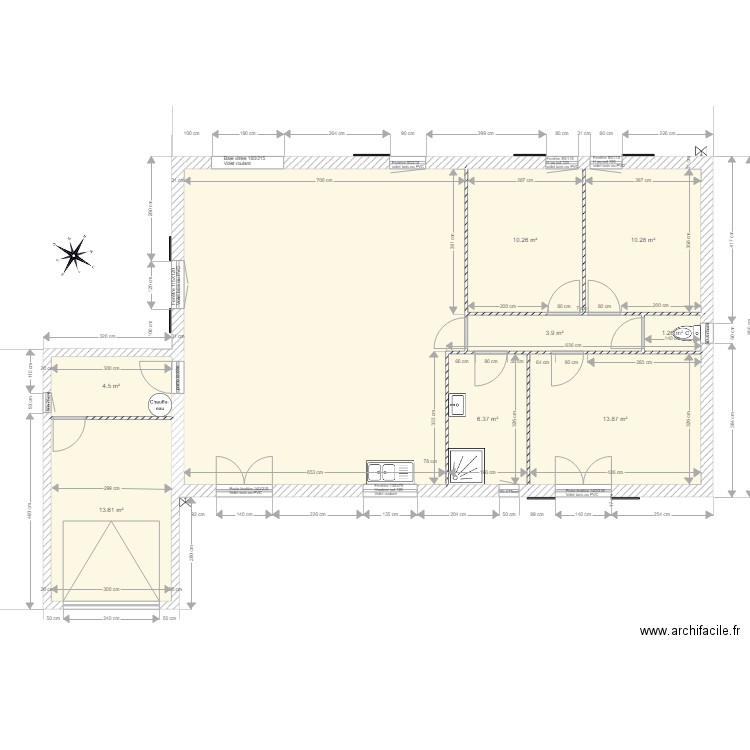 Maison nue et ouvertures mur 31. Plan de 0 pièce et 0 m2