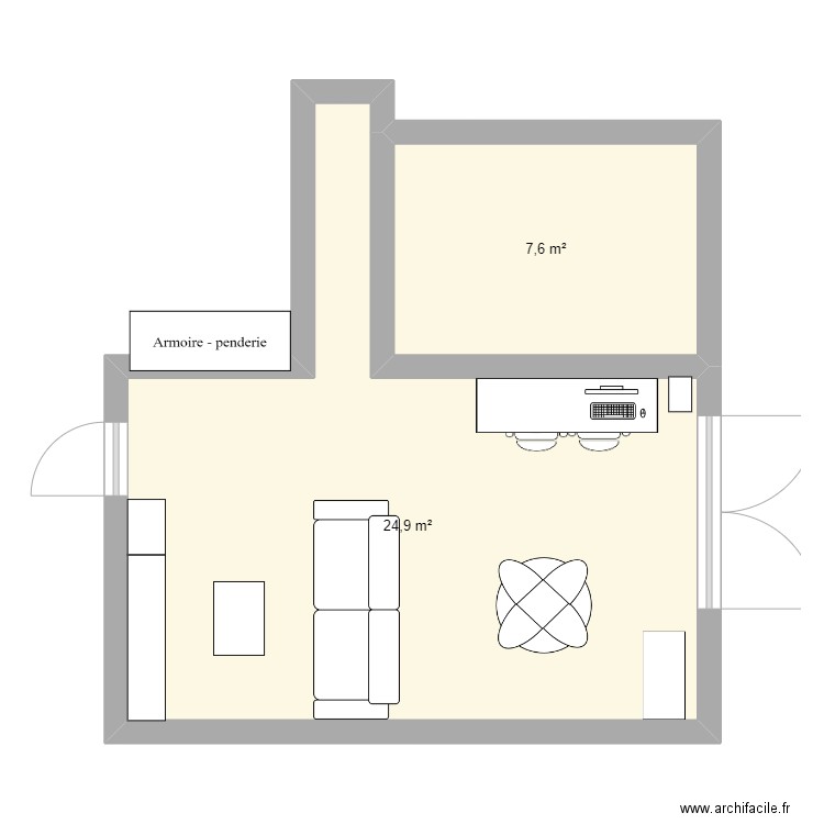 Aménagement 1er appart. Plan de 0 pièce et 0 m2