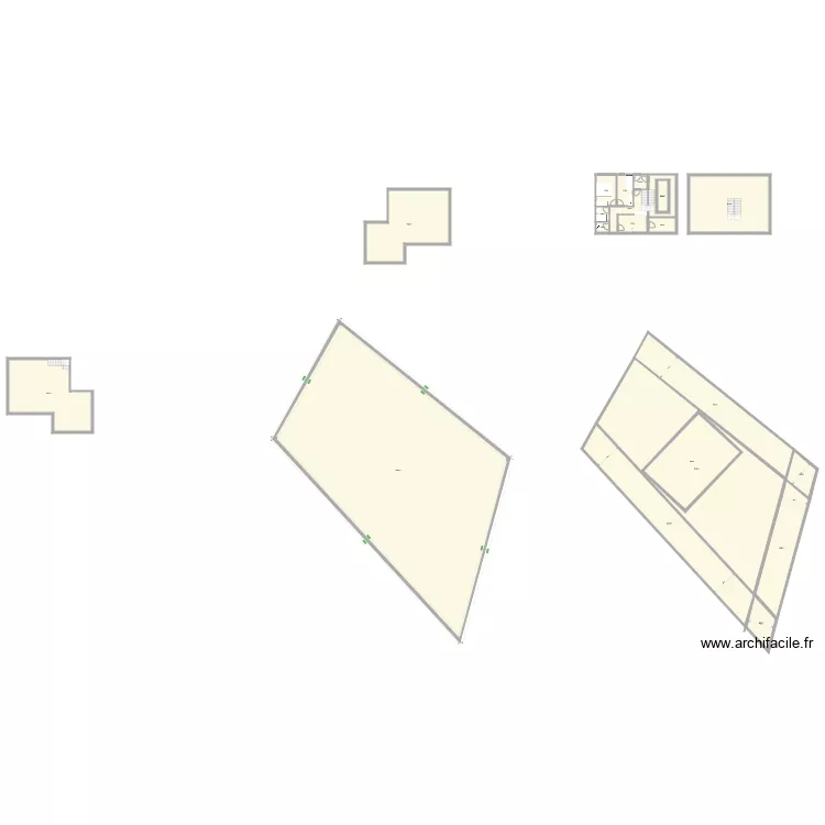 Praz den bas avec terrain. Plan de 