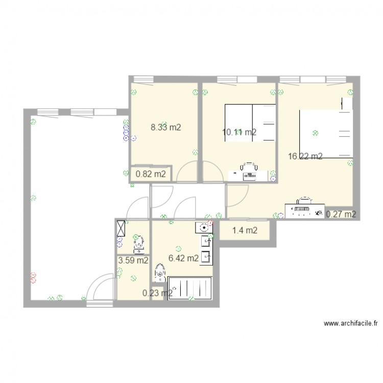 plan appartement 47 m2