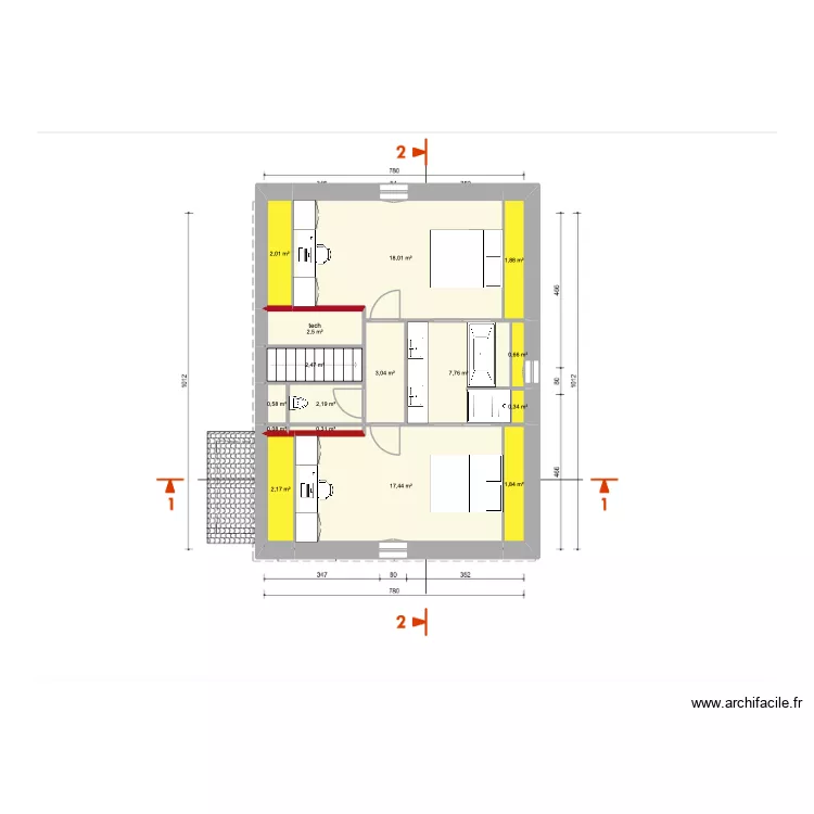 Bayonne R+2.6. Plan de 