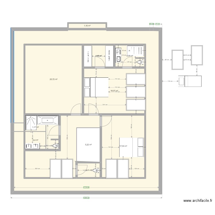 ST MAUR RDC. Plan de 39 pièces et 446 m2