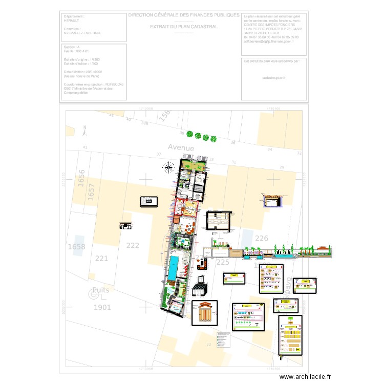 NISSAN 35 AV DE LA GARE. Plan de 125 pièces et 1835 m2