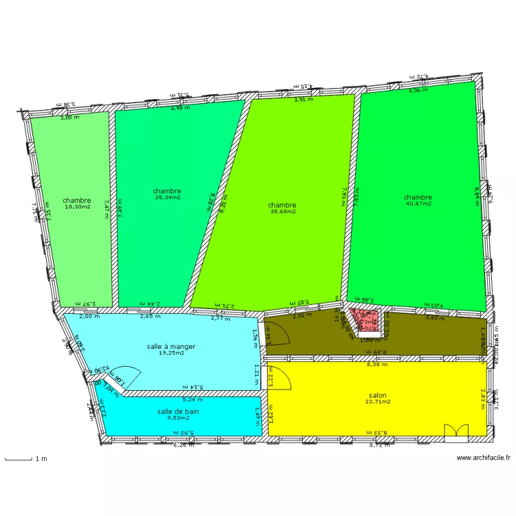 plan n&deg;2. Plan de 