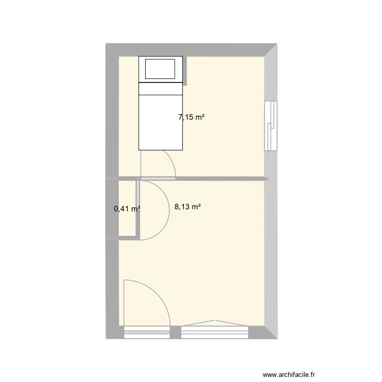 Studio. Plan de 0 pièce et 0 m2