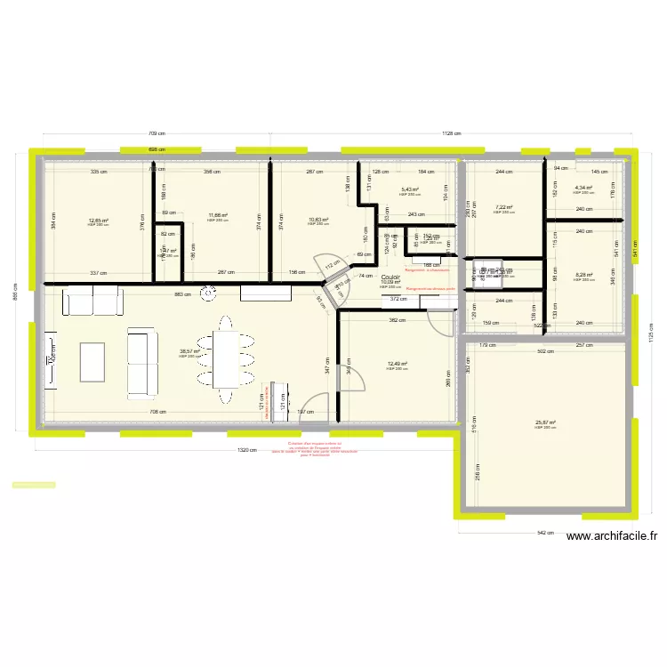 maison cussac. Plan de 96  et 942 m²