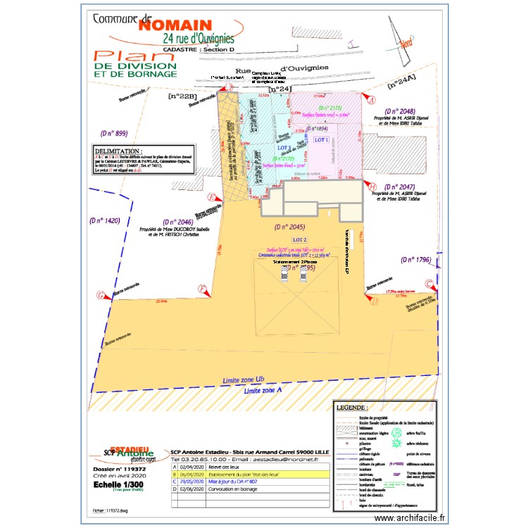 Plan de Masse. Plan de 5 pièces et 198 m2