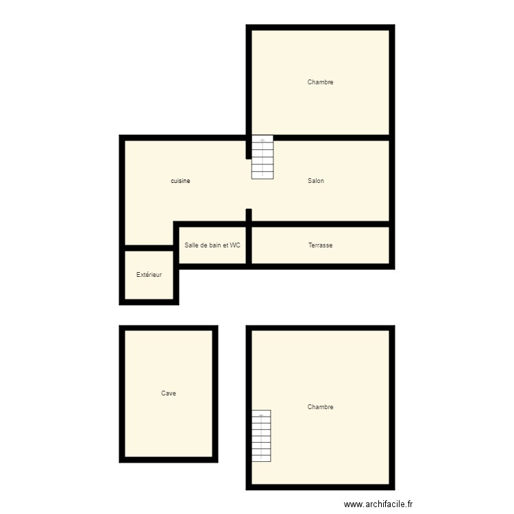 Croquis App 1 étage gauche HUSS. Plan de 0 pièce et 0 m2