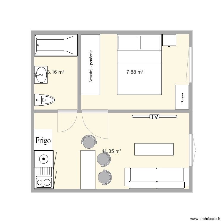 Mini maison. Plan de 0 pièce et 0 m2