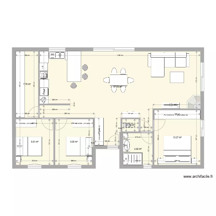 PLAIN PIED 100M2. Plan de PLAIN PIED 100M2. Plan de