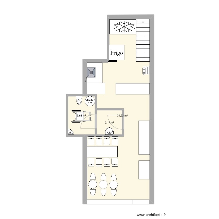 LOCAL MANON DES BOIS ,K. Plan de 3 pièces et 38 m2