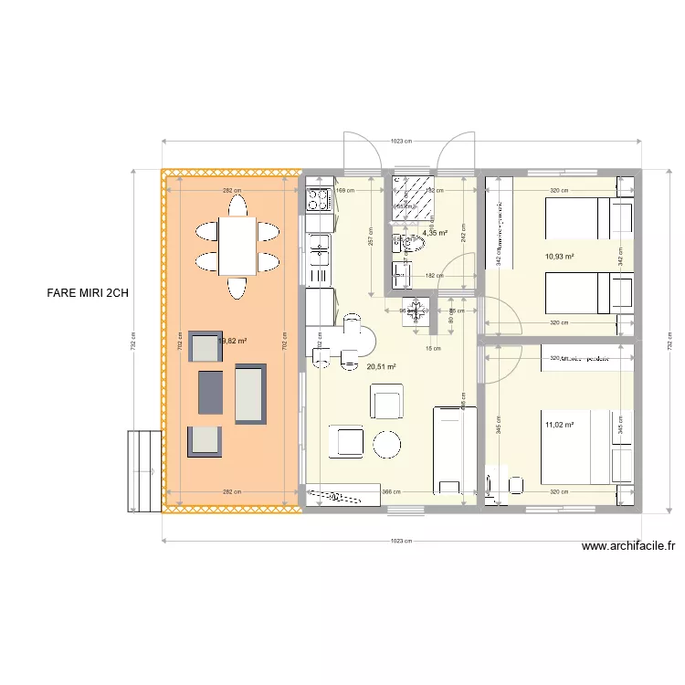 FARE MIRI 2CH. Plan de 