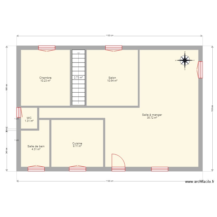 Fougere Noailly. Plan de 0 pièce et 0 m2