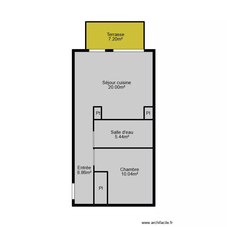 Beaufils mesurage. Plan de 6  et 28 m²