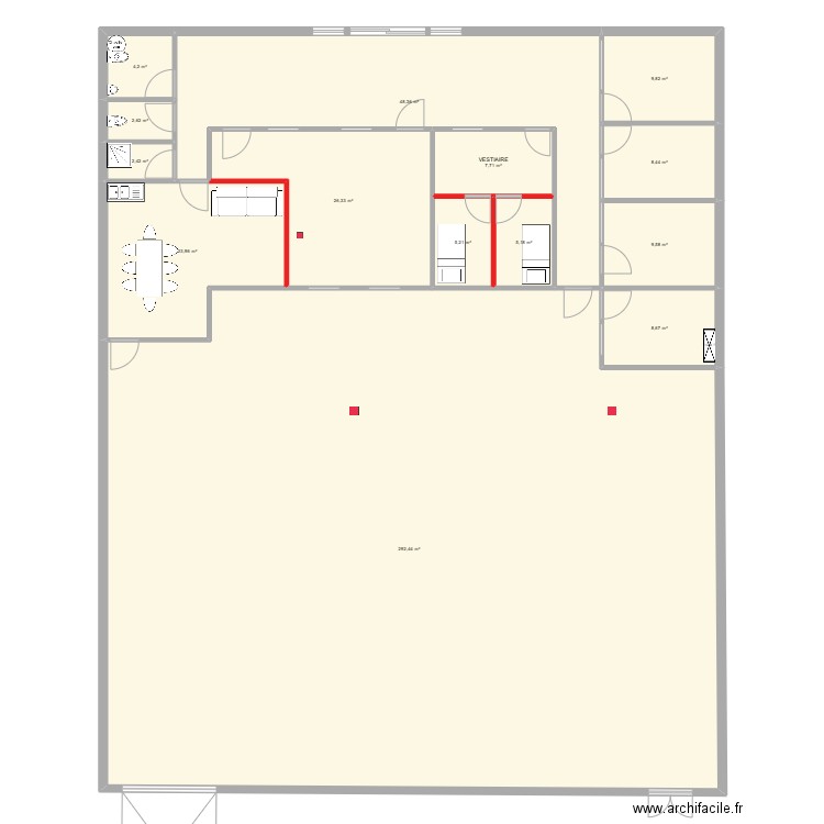 plan saint-avold 3. Plan de 14 pièces et 455 m2