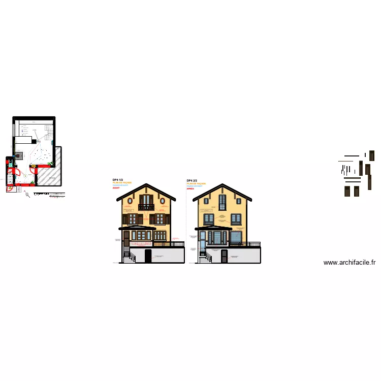 SMV II. Plan de 86  et 275 m²