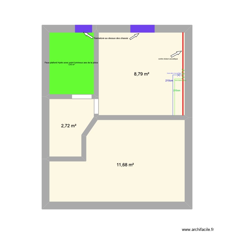 plan chambre et salle de bain jardin. Plan de 0 pièce et 0 m2