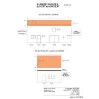 PLAN DES FACADES SUD EST ET NORD EST