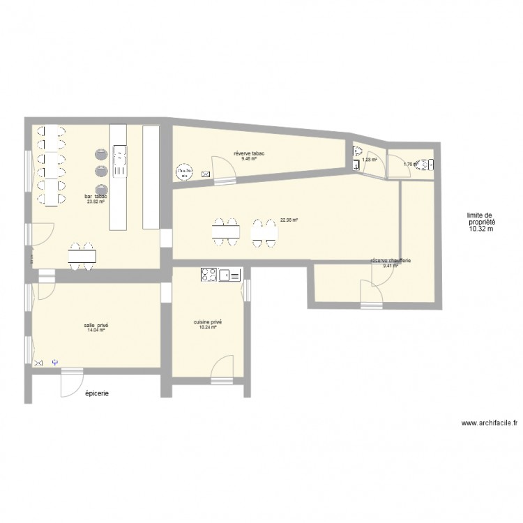 bar tabac. Plan de 0 pièce et 0 m2