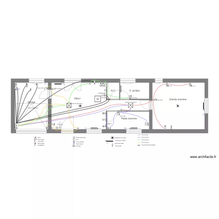 Pavillon AFPA Plan circuits prises. Plan de Pavillon AFPA Plan circuits prises. Plan de