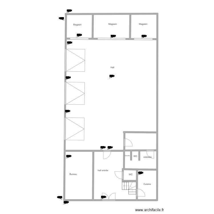 Bureau Caméras. Plan de 0 pièce et 0 m2