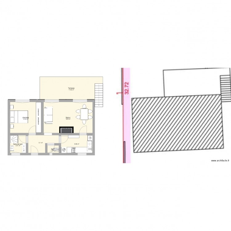 Petite Maison. Plan de 0 pièce et 0 m2