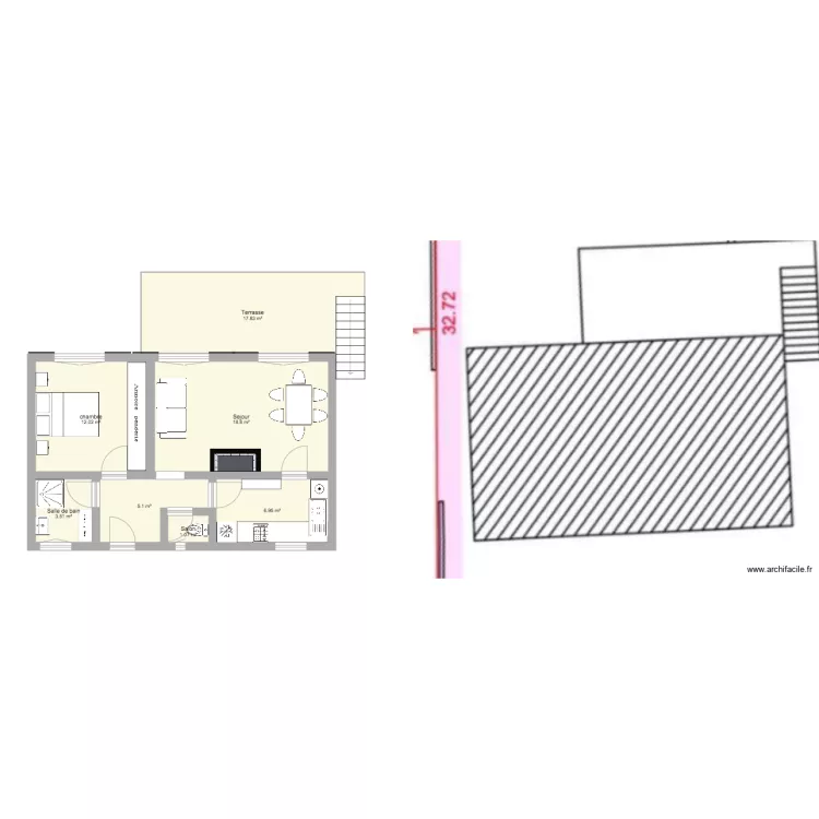 Petite Maison. Plan de 