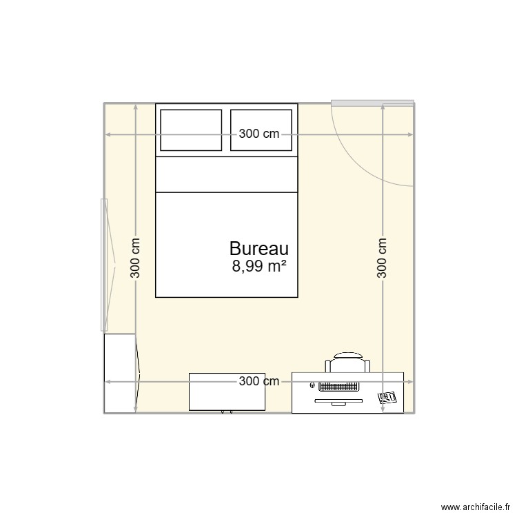 bureau 1. Plan de 0 pièce et 0 m2