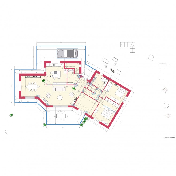 Villa réalisation projet  cuisine 7. Plan de 0 pièce et 0 m2
