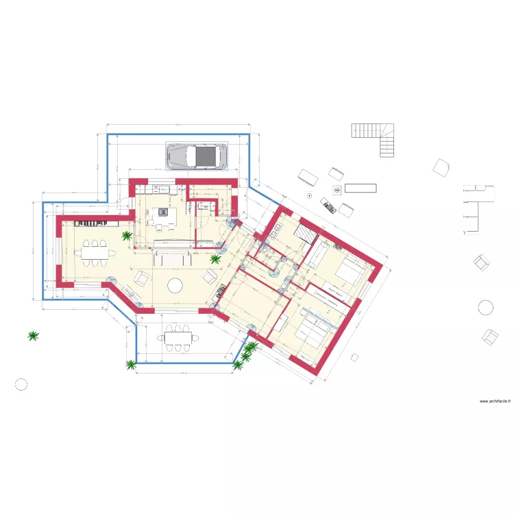 Villa r&eacute;alisation projet  cuisine 7. Plan de 