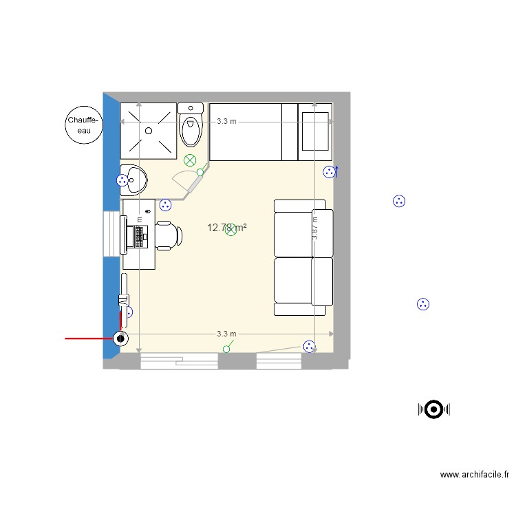 studio3. Plan de 0 pièce et 0 m2