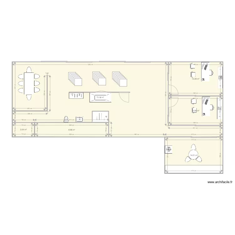 BUREAU COTES. Plan de 