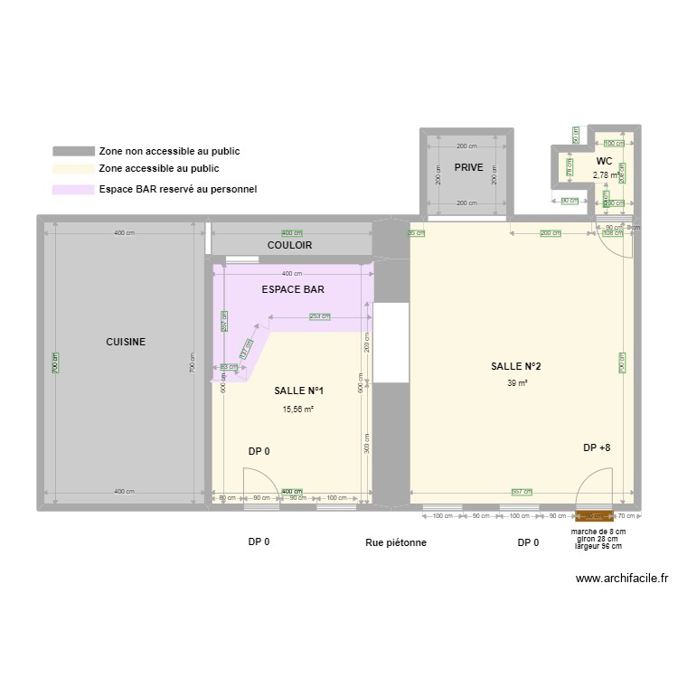 CHEZ PANDA AVANT TRAVAUX. Plan de 0 pièce et 0 m2