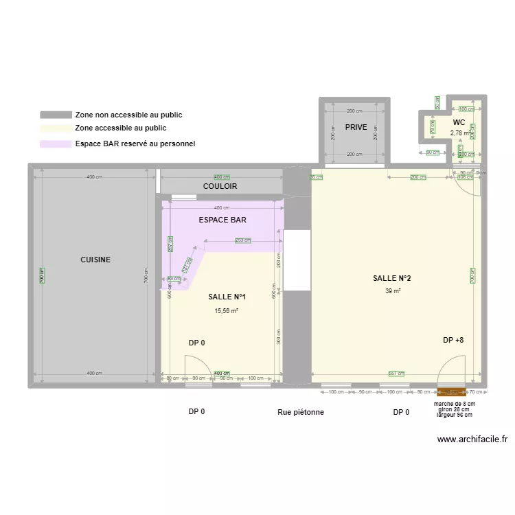 CHEZ PANDA AVANT TRAVAUX. Plan de CHEZ PANDA AVANT TRAVAUX. Plan de