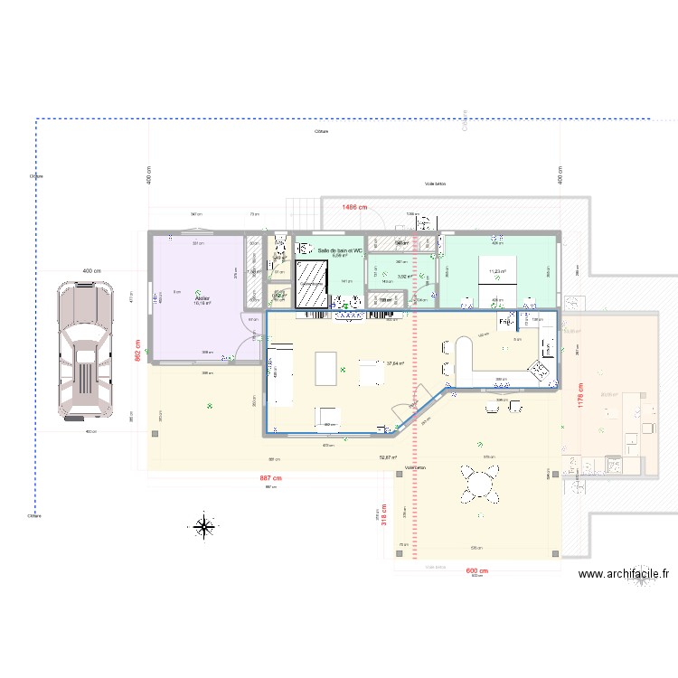 la Balinaise Anniv. Plan de 21 pièces et 251 m2