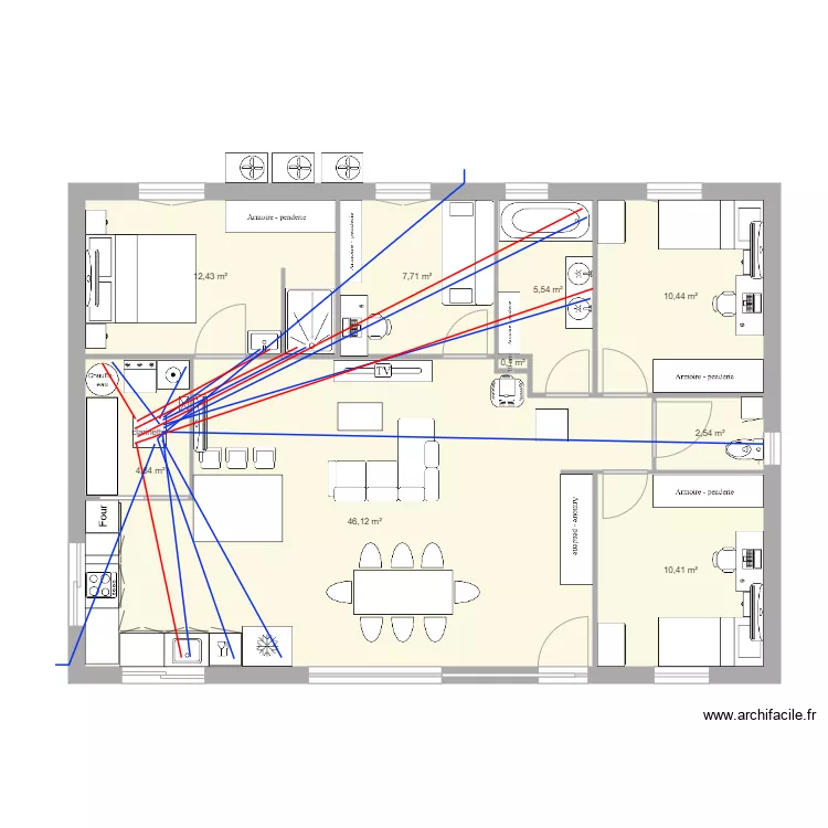 nouvelle maison plomberie. Plan de 