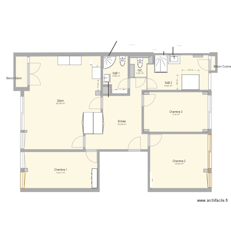 Place Baille Cuisine. Plan de 0 pièce et 0 m2