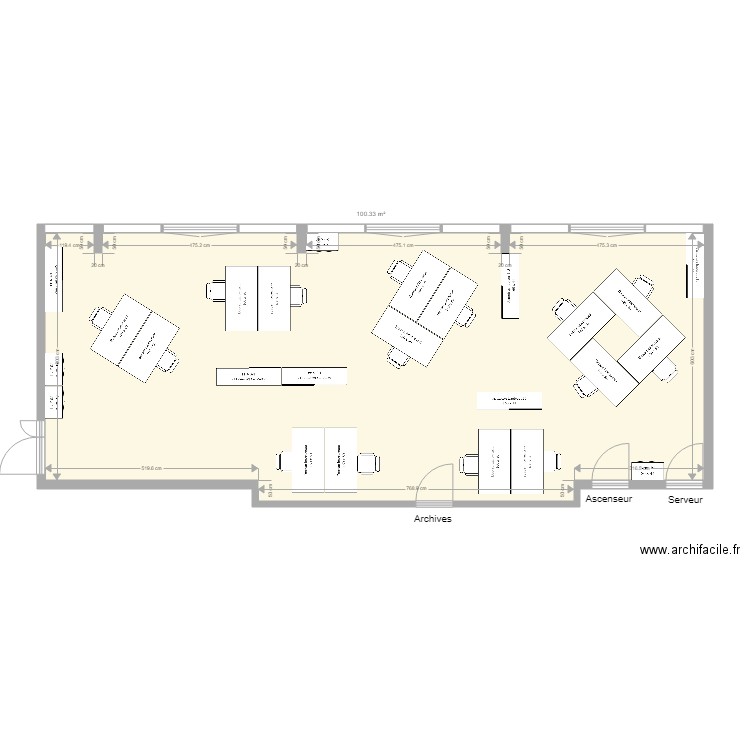 Locaux MIC open space 2. Plan de 0 pièce et 0 m2