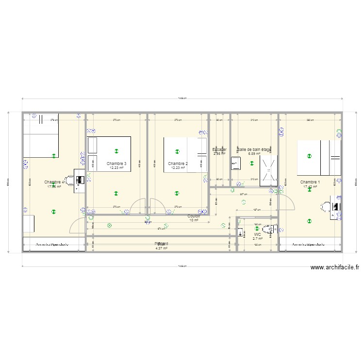 Etage 5 electricité. Plan de 0 pièce et 0 m2